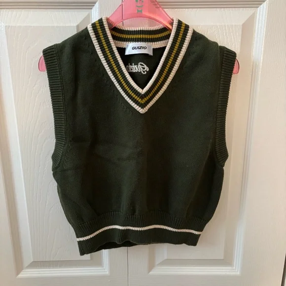 GUIZIO Green Cotton Vest - Picture 1 of 2